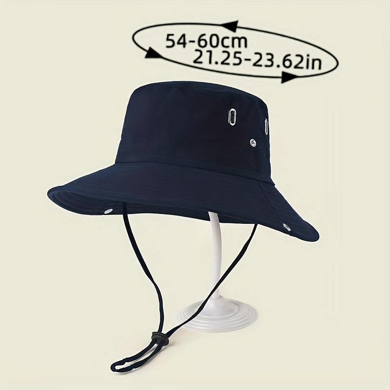 Wide Brim Fisherman Hat - djustable Unise Outdoor Sun Hat