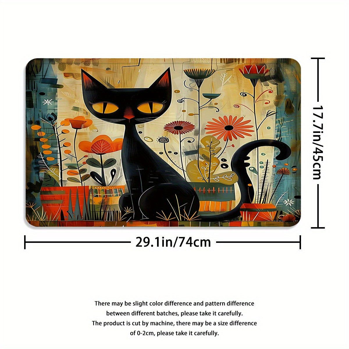 4pcs Black Cat Arts Theme Bathroom Set, Water-Resistant Polyester Shower Curtain with Non-Slip Rugs and Hooks, Woven Knit Fabric, All-Season Decor, Easy Wipe Clean