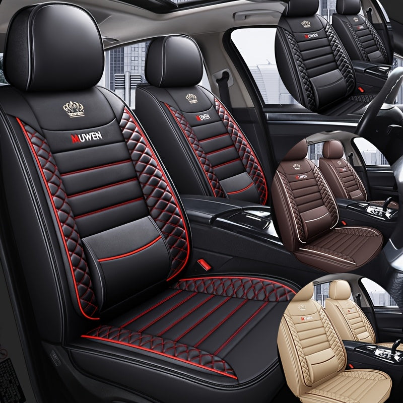 5pcs Full Seat Breathable Car Seat Covers, Suitable for 5 Seats -