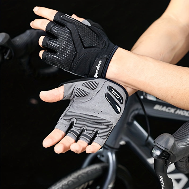 1 Pair of Lightweight, Breathable Unisex Fingerless Gloves - Ideal for Outdoor Sports and Cycling