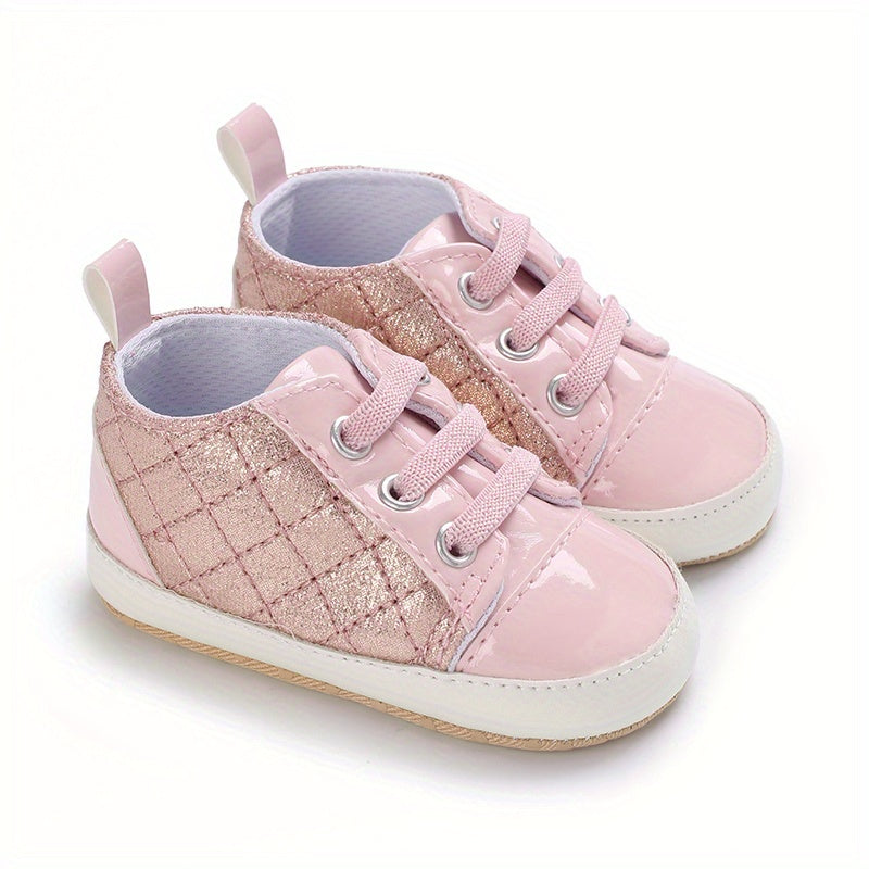 Baby Girls Lightweight Sports Shoes With Bowknot, Comfortable Non Slip Crib Shoes For Toddler Newborn Infant, Spring