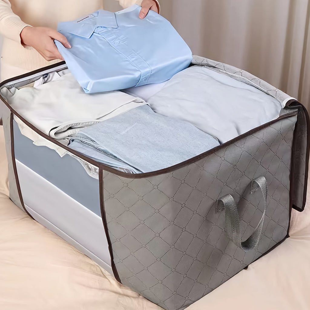 4/6pcs Durable Foldable Storage Trunks with Handle for Clothes, Bedroom, Quilt, Closet, Dormitory, Toys - Cord Blanket Storage Bag