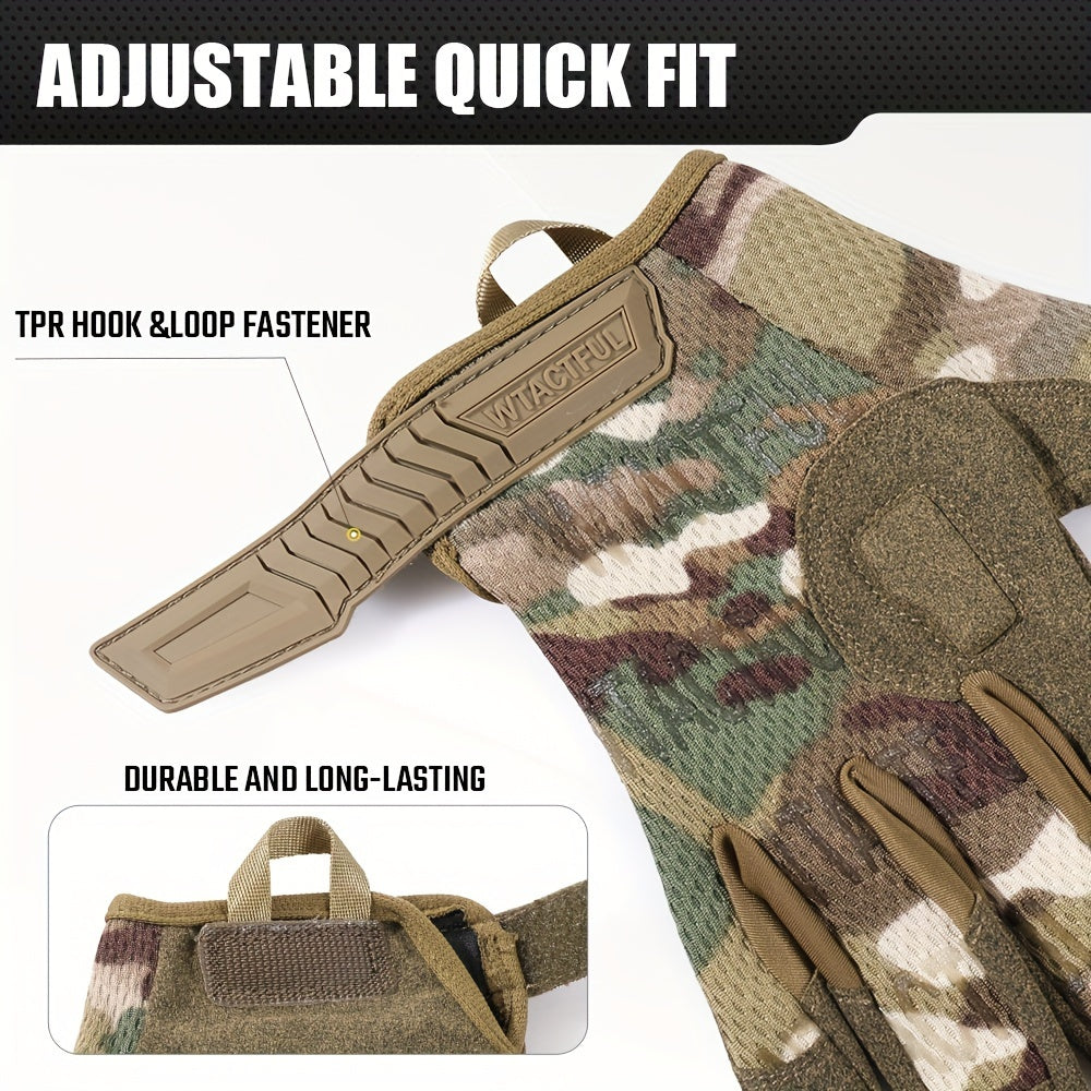 1 Pair Full Finger Thickened Windproof Touch Screen Gloves - Water Resistant, Anti-Slip, and Breathable