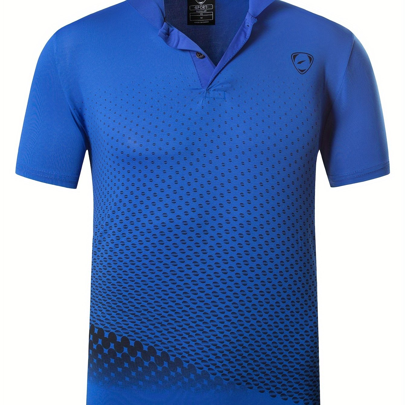 Jeansian Men's Lightweight Breathable Sport Shirt - Vibrant Orange All-Over Dot Print