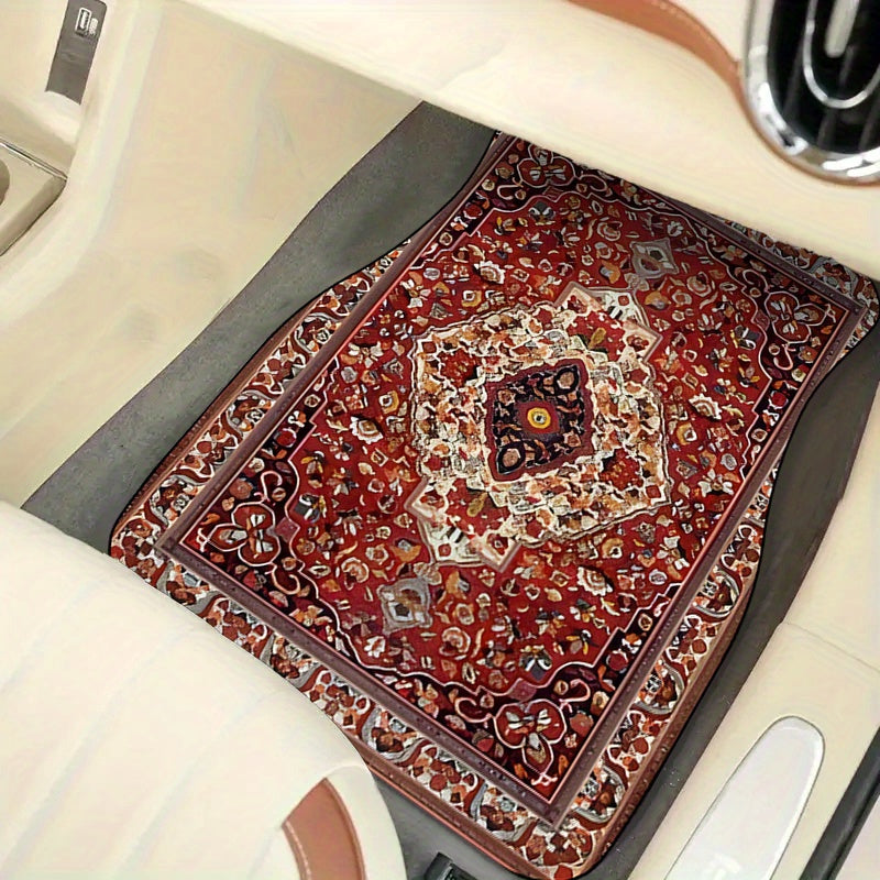 Set of 4 Universal Vintage Moroccan Car Floor Mats,