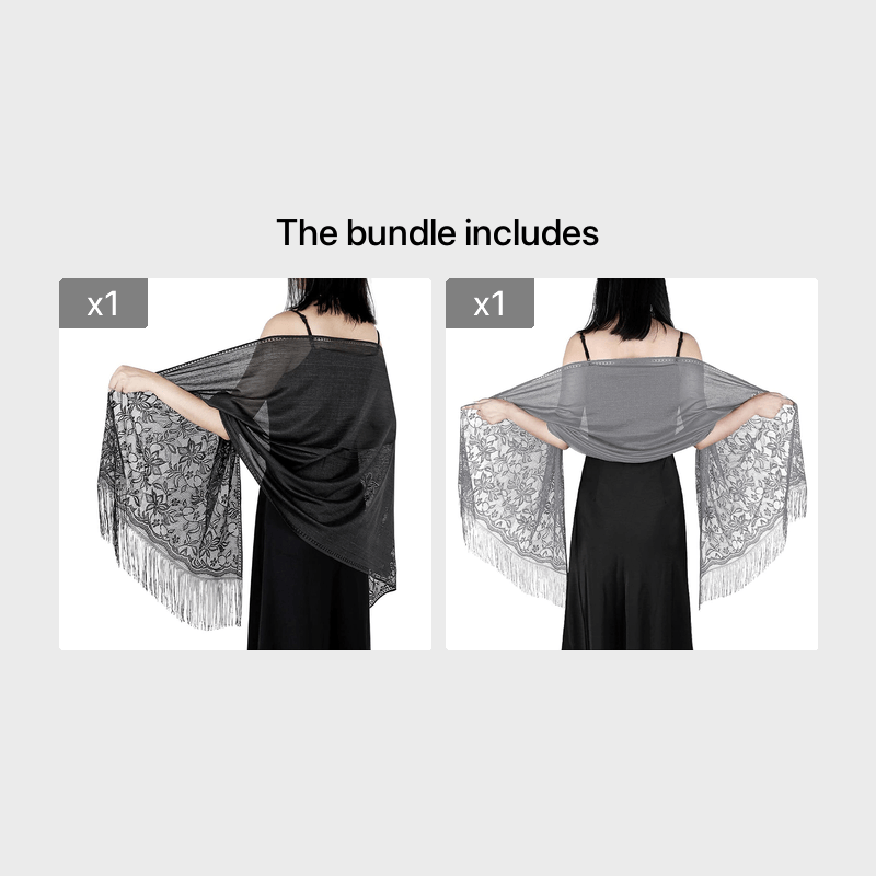 Solid Shawls Wraps For Evening Dresses Lightweight Scarfs For Women With Fringe Floral Lace Scarf For Wedding Party
