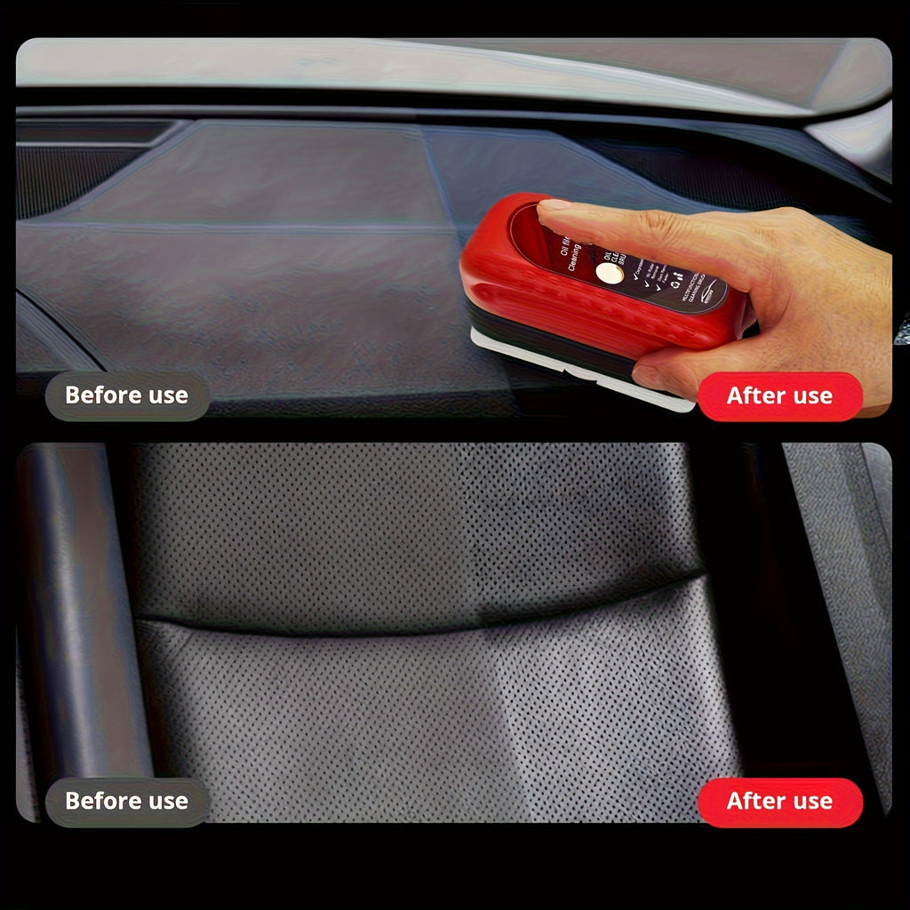 Strong Cleaning Automotive Glass Oil Film Cleaner 2pcs - Long-lasting Protection, Rain And Fog Proof - Suitable For Front Windshield And Side Windows