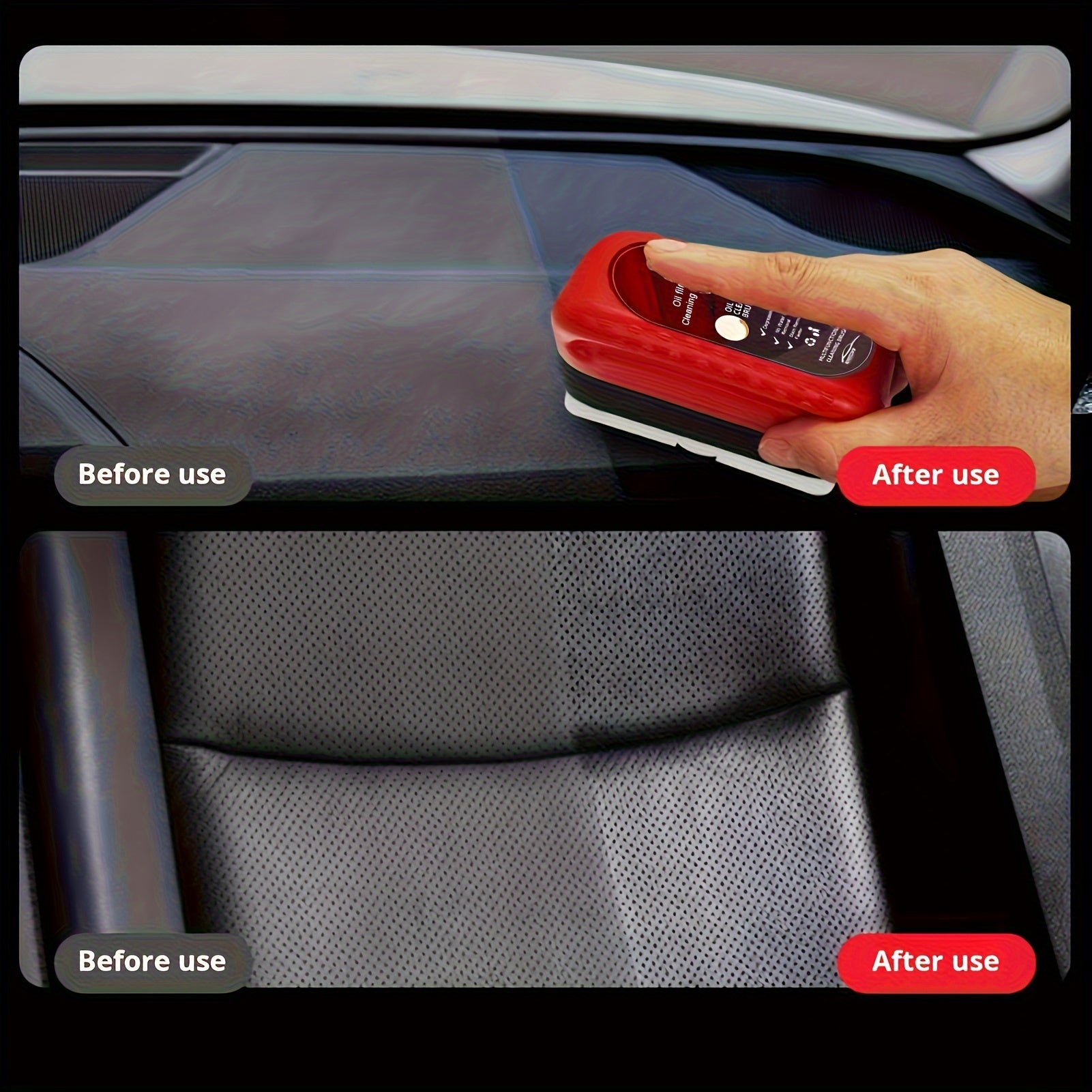 Strong Cleaning Automotive Glass Oil Film Cleaner 2pcs - Long-lasting Protection, Rain And Fog Proof - Suitable For Front Windshield And Side Windows