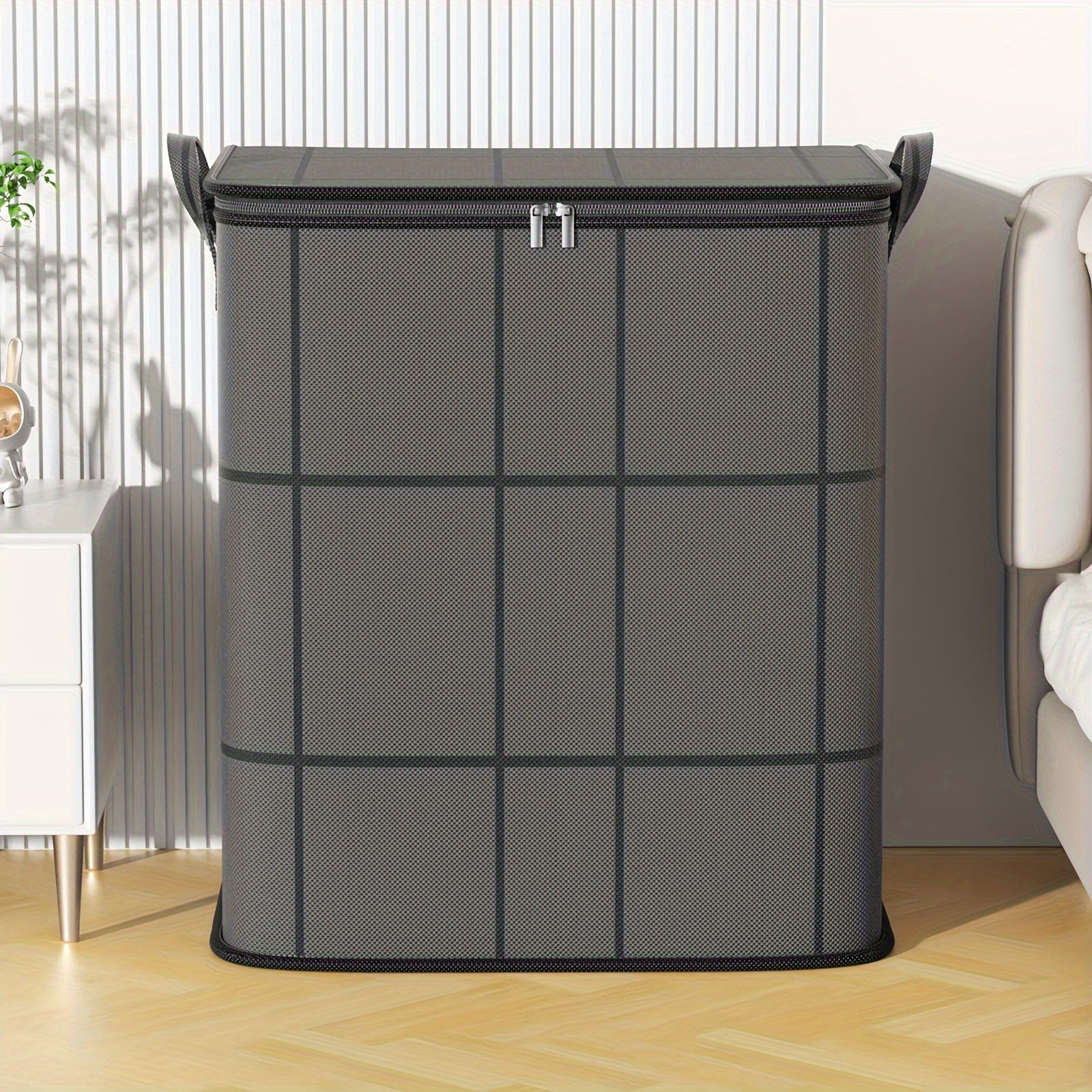 1pc of Clothing Storage Bag, Travel Bag, Large Capacity, with Handles, Foldable, Suitable for Quilts, Storing Clothes, Cotton Jackets, Blankets, Toys, Etc, Under-Bed Storage