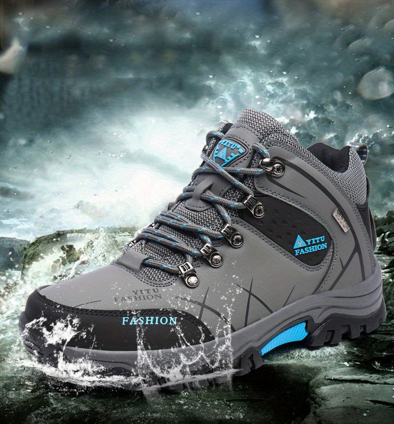 Men's Fashion Hiking Boots, Lightweight Wear-resistant Non-slip Durable Comfortable Boots For Outdoor Hiking Trekking Camping