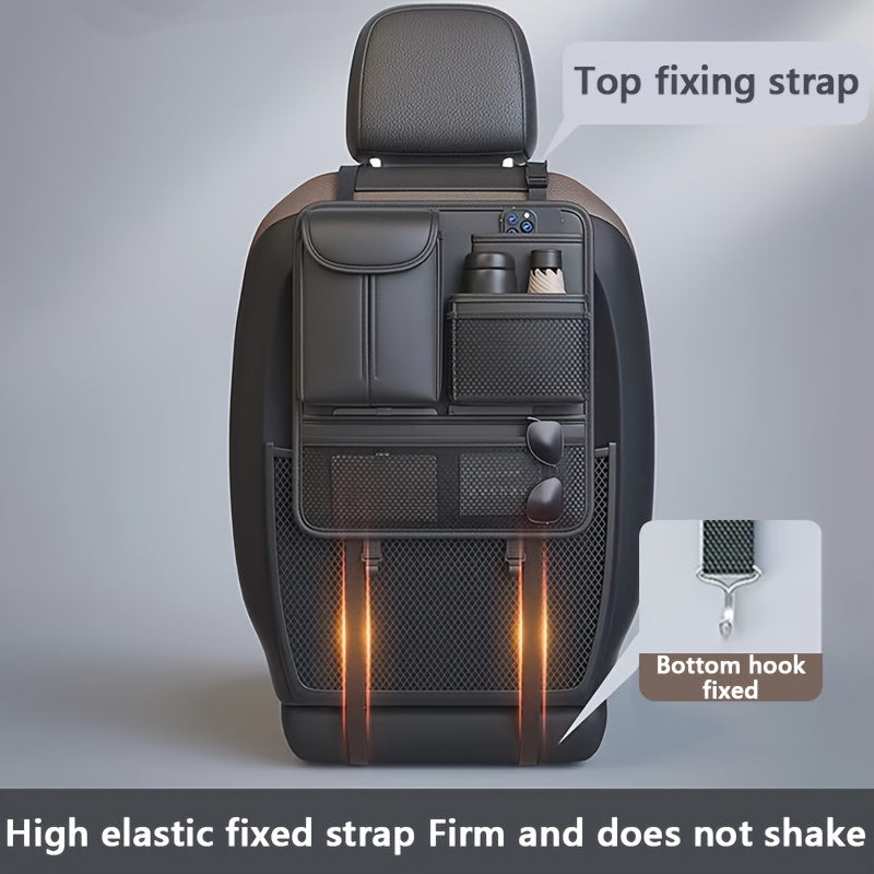 Universal Car Back Seat Organizer, Multipurpose Seat Storage Bag,Car Tissue Box Water Cup Holder Sundry Storage for Travel Accessories and Kids, Toys