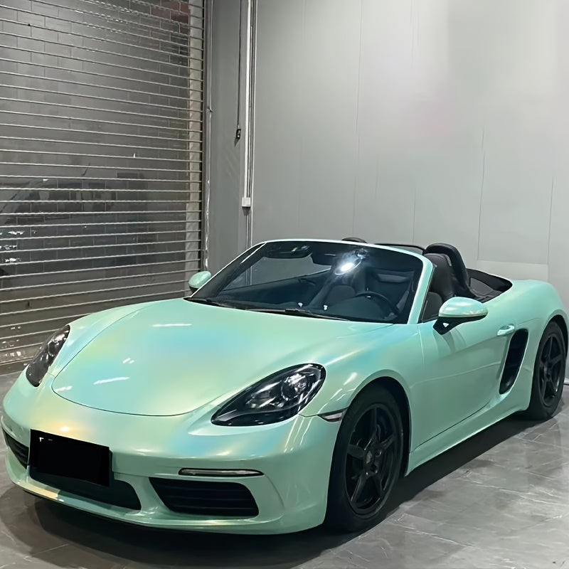 Light Blue Golden Color-Changing Vinyl Packaging Automotive Film (19.69 inches X 59.84 inches) with Bubble-Free Air Release Technology