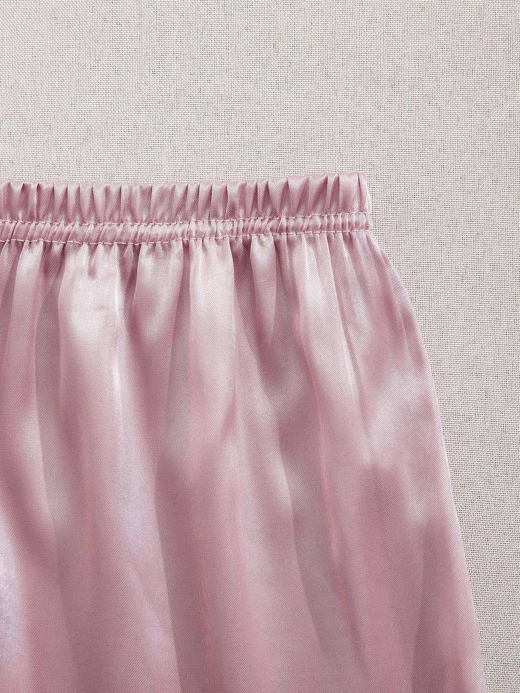 3 Sets Satin Pajama Set, Short Sleeve Lapel Top & Elastic Waistband Shorts, Women's Sleepwear & Loungewear