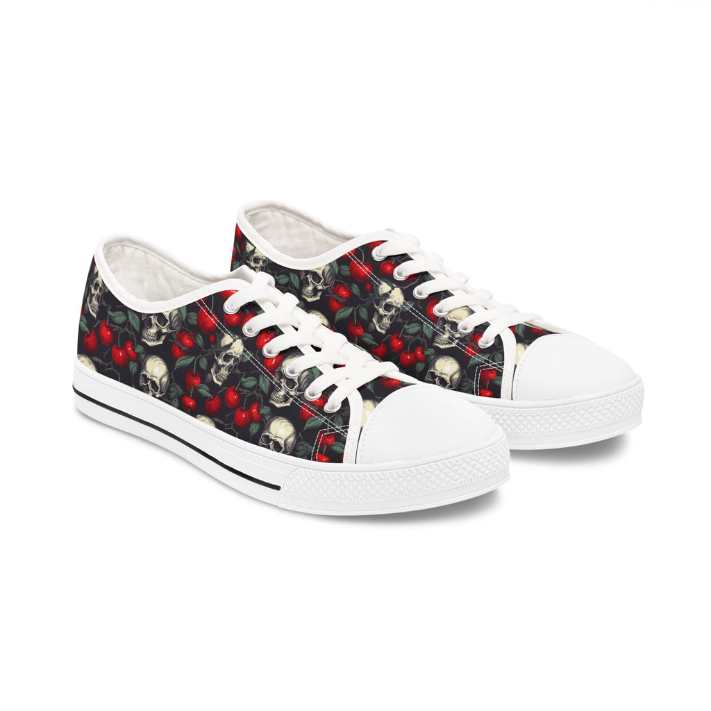 Cherries & Chains Women's Low Top Sneakers