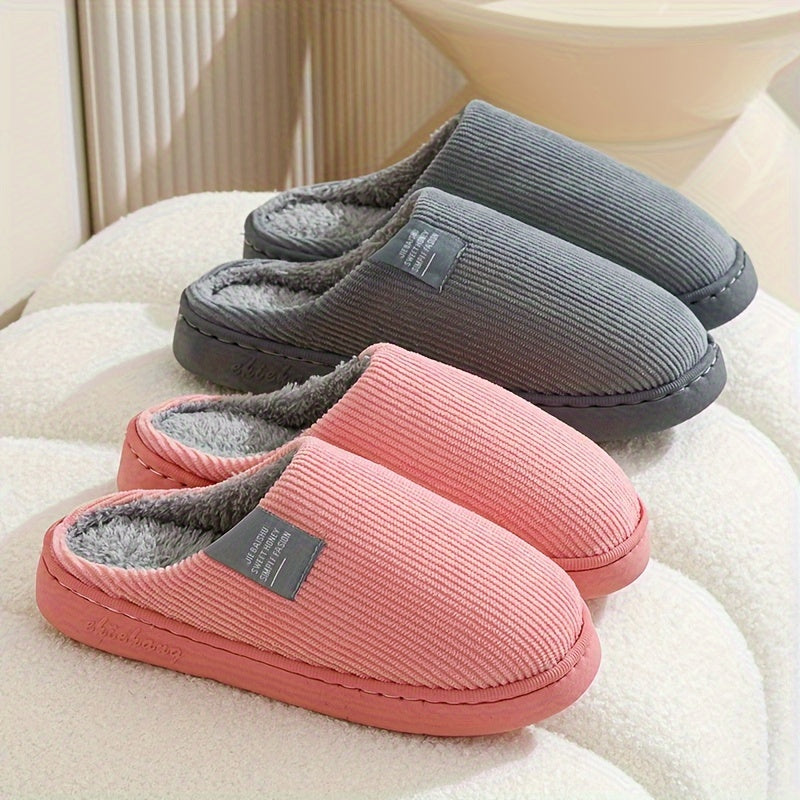 Women's & Unisex Plush Slip-On Slippers