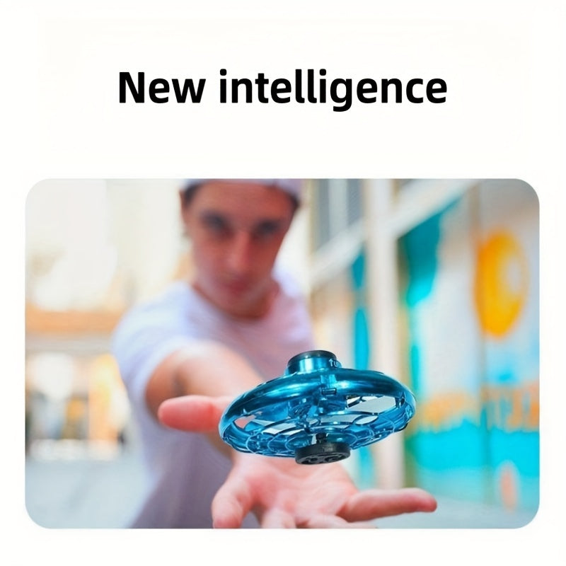 5th Generation Manual Mini Drone, UFO Magic Flying Ball With Lights, Floating Boomerang Fidget Spinner, Toys, Sensing Aircraft, 3-second Start, USB Charging, Gorgeous Lights Halloween Christmas Gifts