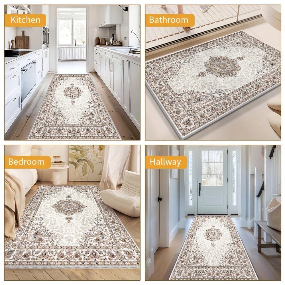 Velvet Living Room Mat: Fresh And Minimalist Design, Anti-Slip for a Cozy Bedroom, Machine Washable, Durable, Soft, Safe, And Easy to Clean – Perfect for Rooms, Kitchens, Or Dining Areas, Rugs for Living Room, Living Room R