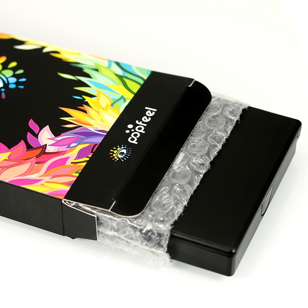POPFEEL Mini Eyeshadow Palette - Professional Travel Portable Eye Shadow Combination Set with 3-in-1 Multicolor Glitter Eyeshadow For Music Festival, Carnival/Mardi Gras/Masquerade