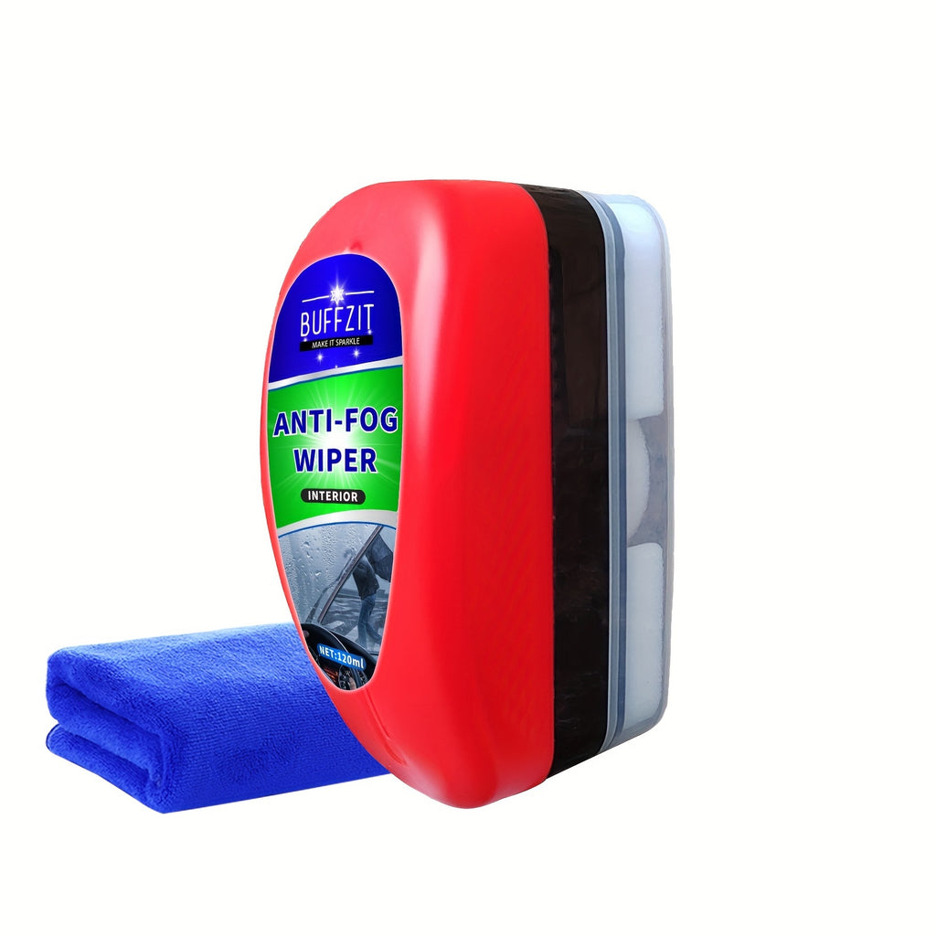 Anti-Fog Wiper for Windshield, Portable Car Glasses Defogger Prevent Fogging Defogging Sponge Wiper for Automotive Vehicles Helmets Mirrors -120Ml/4Oz