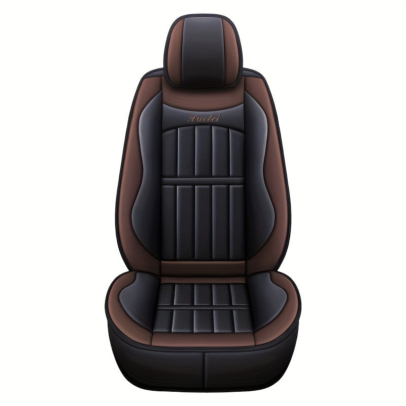 2 Premium Full-Surround PU Leather Front Car Seat Covers - Waterproof, Universal Fit, Durable, Easy to Install, and Stylish Automotive Seat Covers for Cars, Trucks, and SUVs