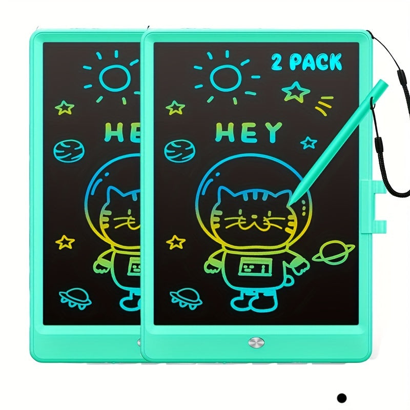 2pcs LCD Writing Board 10 Inches, Toys 3 4 5 6 7 8 9 10 Year Old Boys And Girls, Color Graffiti Board Drawing Board, Gifts For Boys Learning To Walk 3-12 Years Old, Memo Board, Drawing Board