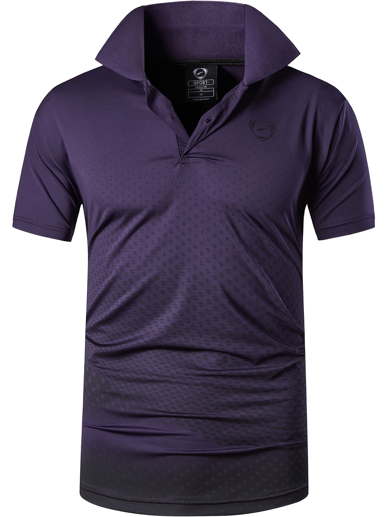 Jeansian Men's Lightweight Breathable Sport Shirt - Vibrant Orange All-Over Dot Print