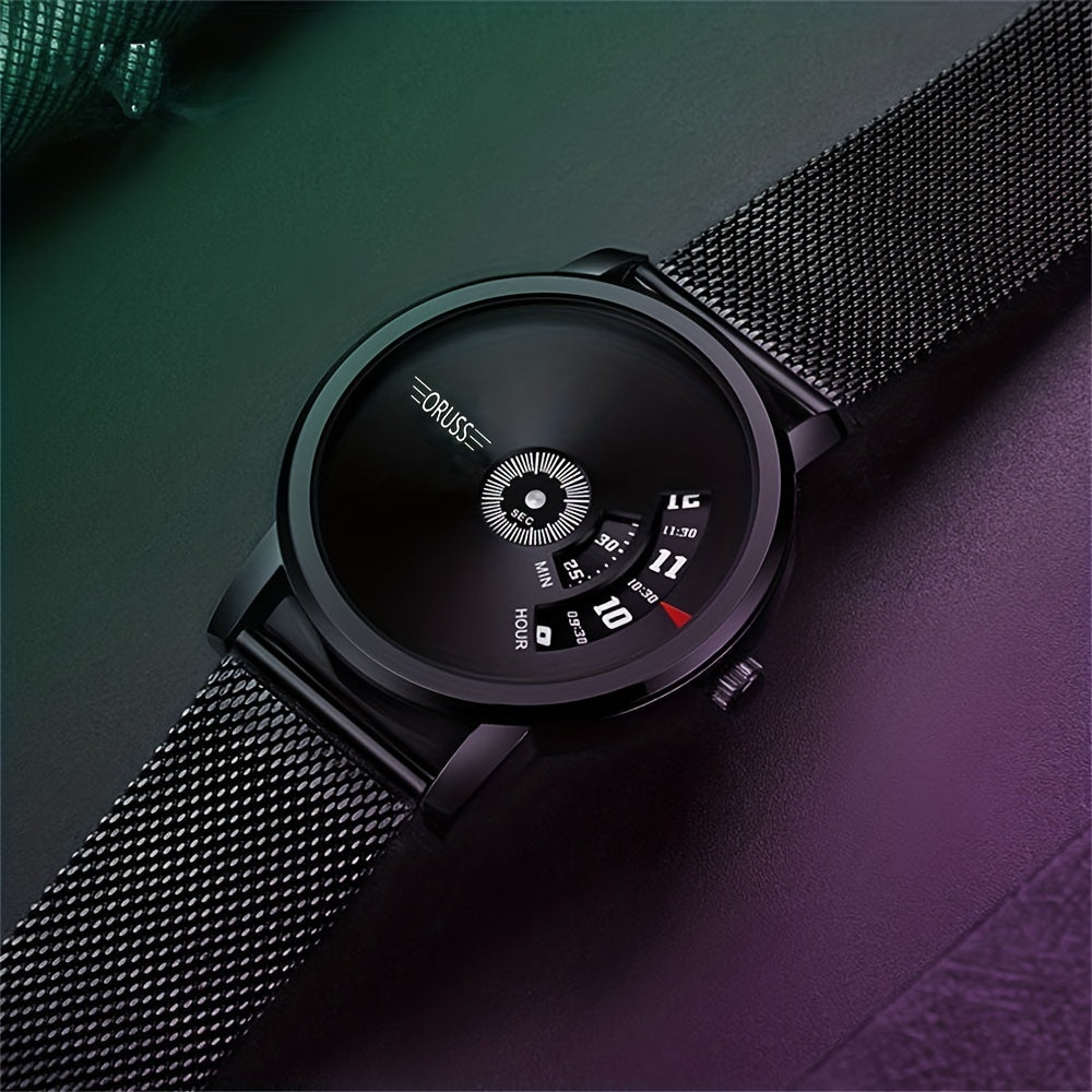 New technology personality trend high-grade men's watch  cool handsome everything durable mesh belt sports youth student men's watch