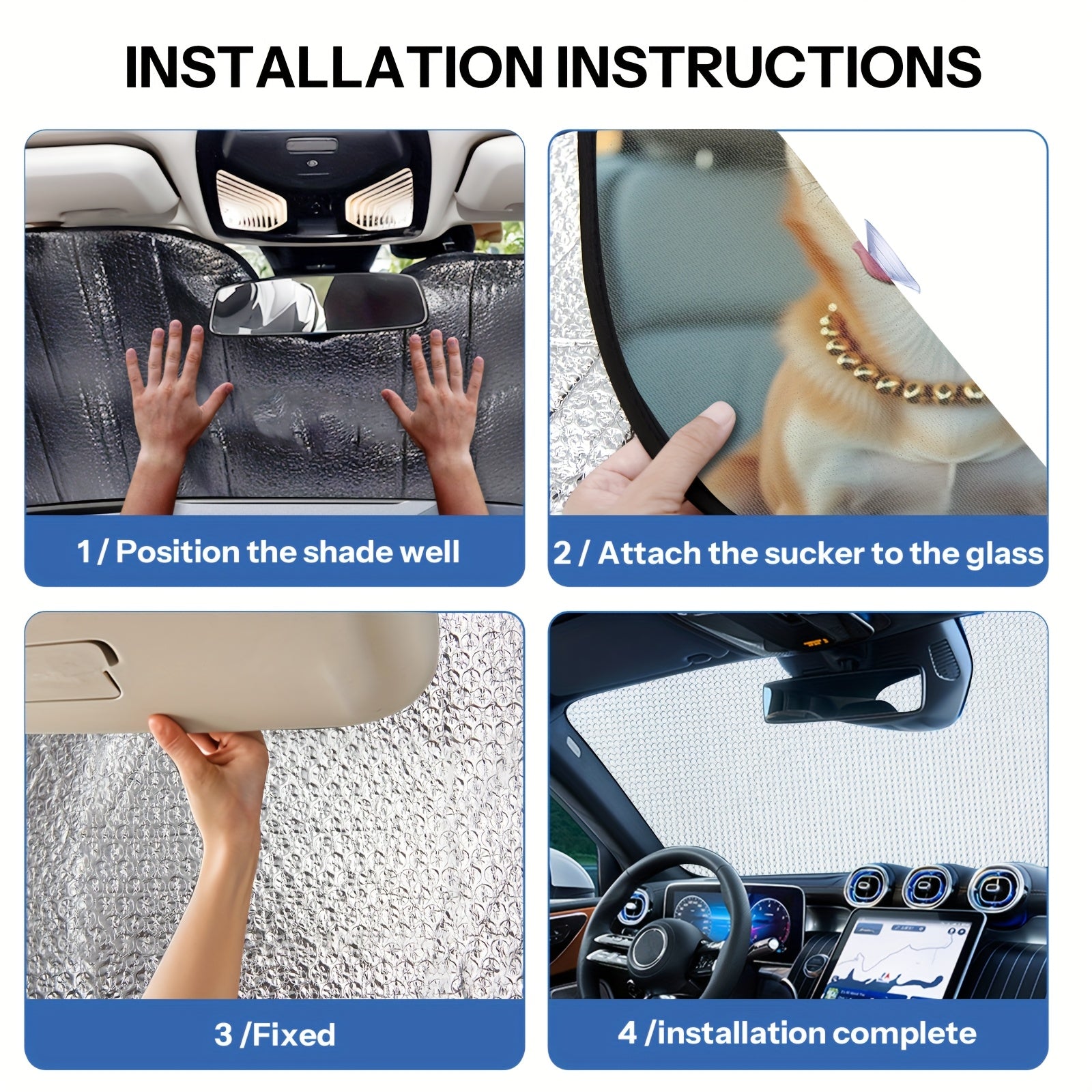 Sun Protection, 1pc Funny Theme Windshield Sunshade for Car, Foldable, Easy to Install, Universal, UV Protection And Heat Dissipation, Automotive-Interior Accessories, A Gift for My Father