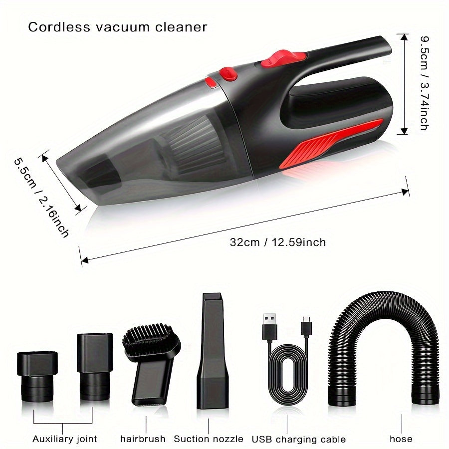7-piece High-power Wireless Vacuum Cleaner, High-power Household And Car Dual-use Vacuum Cleaner, Dust Removal And Cleaning Interior, Strong Suction