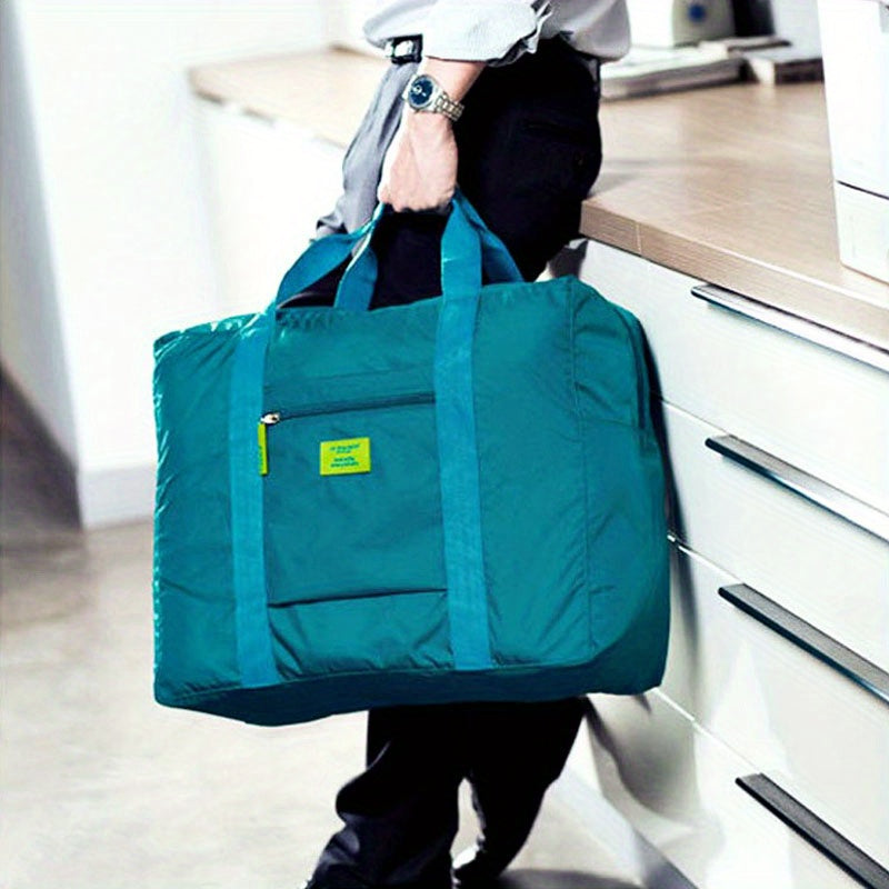 1pc Foldable Travel Duffel Bags, Large Capacity Luggage Bag, Foldable Travel Bag, Tote Bag, Suitable For Overnight, Holiday, Shopping, Weekends, Outing, Gym