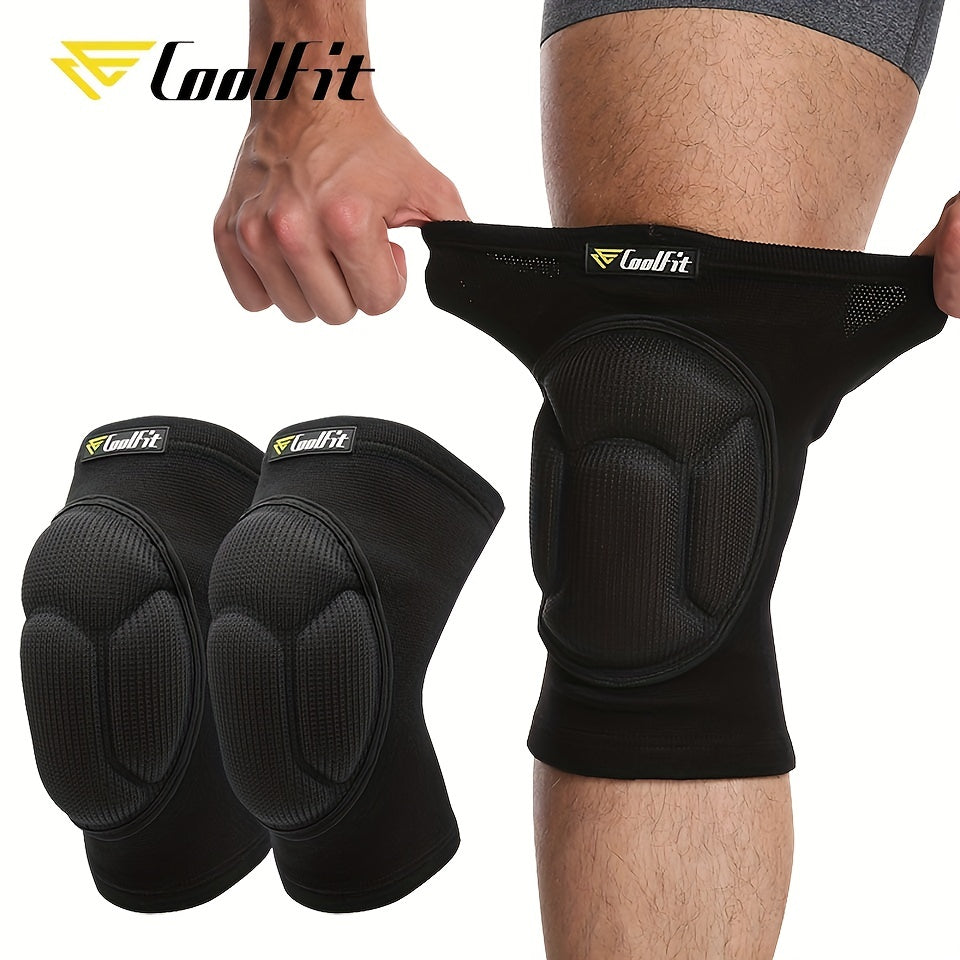 2-Pack Coolfit Thickened Sports Knee Pads for Dance and Streetwear
