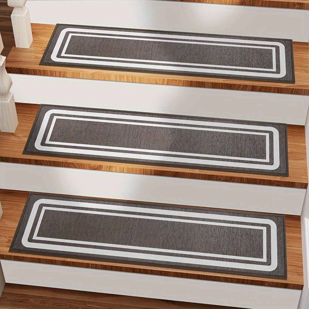 7/14pcs Stair Treads For Wooden Steps Indoor, Carpet Stair Treads Non Slip For Your Family And Pets, Peel And Stick Edging Stair Runners Rugs, 8x30inch
