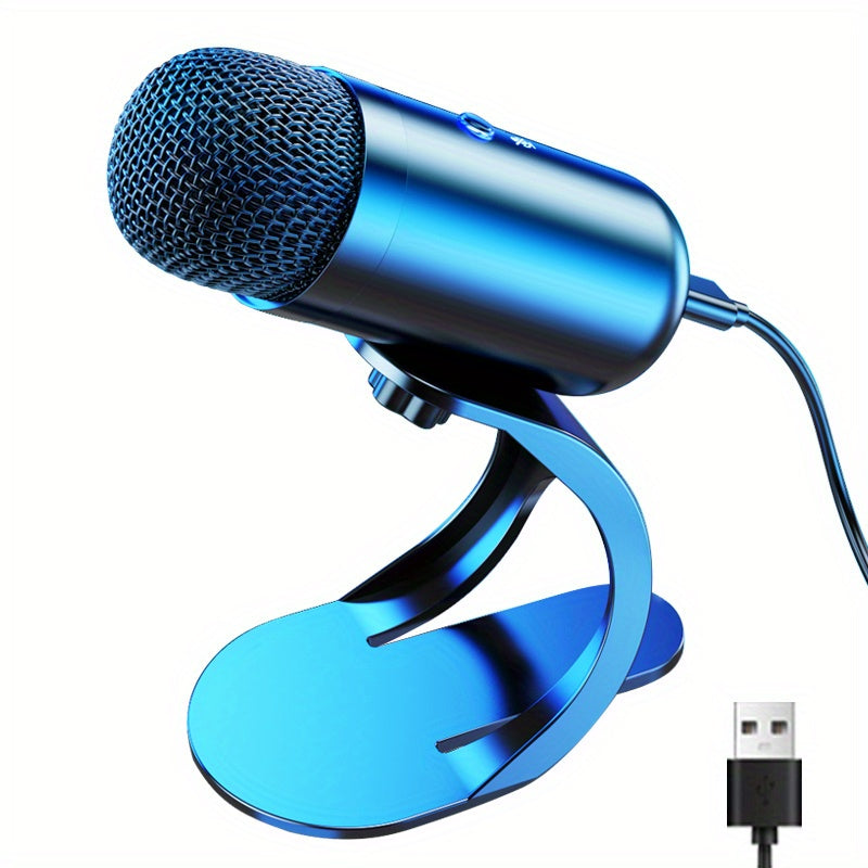 Professional USB Microphone Kit Plug & Play for Studio, E-sports, Singing The microphone used for computers is easy to use and has clear sound quality