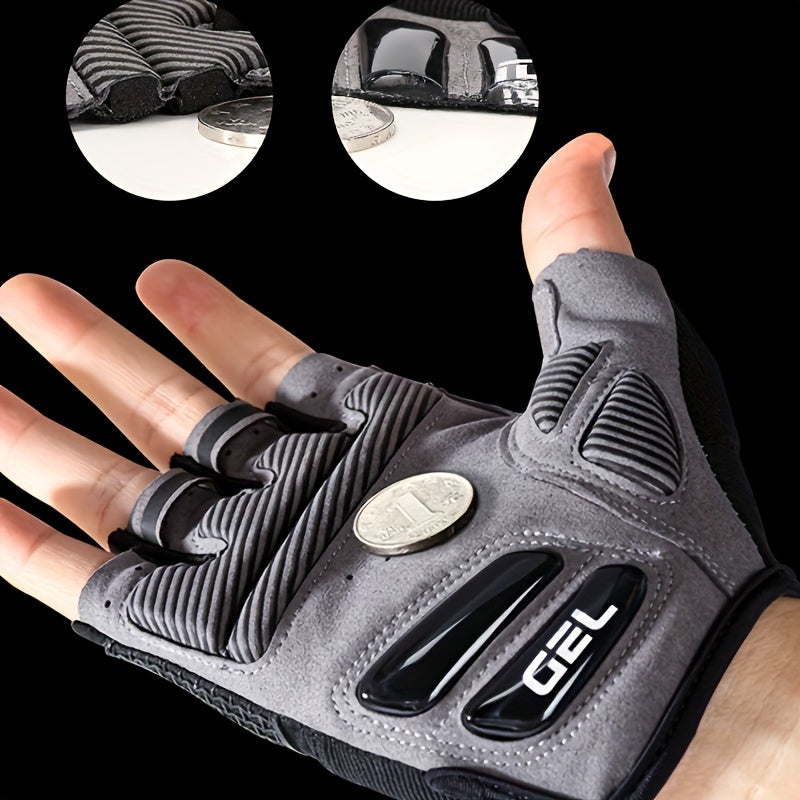 1 Pair of Lightweight, Breathable Unisex Fingerless Gloves - Ideal for Outdoor Sports and Cycling