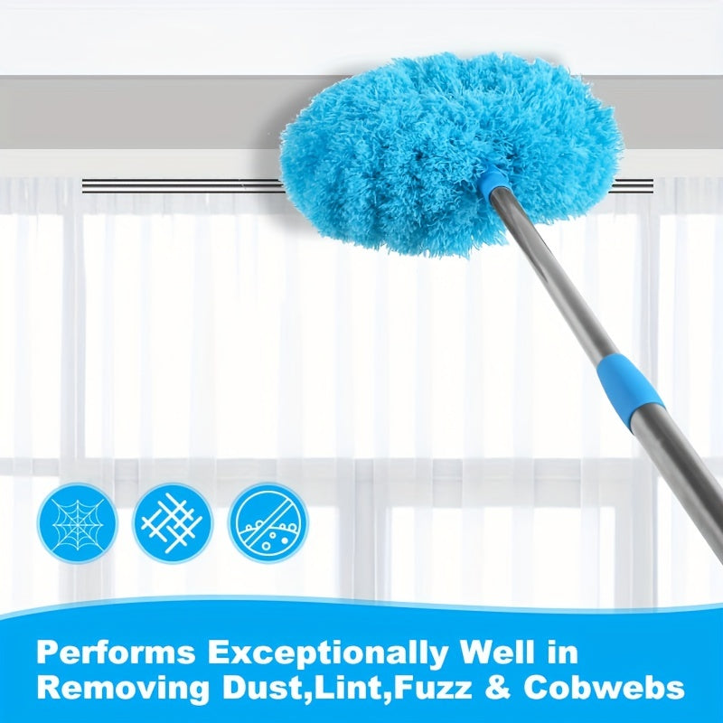 1pc, Washable Ceiling Fan Cleaner, Microfiber Duster with Telescoping Extension Pole, Fit for Cleaning High Ceiling Fan, Furniture, Blinds, Car, Cleaning Supplies, Cleaning Tool