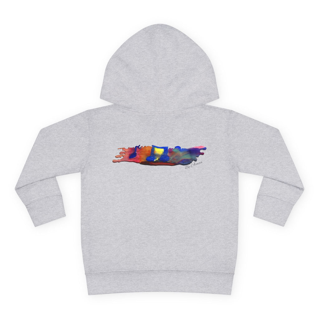 Toddler Hoodie "Music Is Life" — Colorful Brushstroke Kids Pullover
