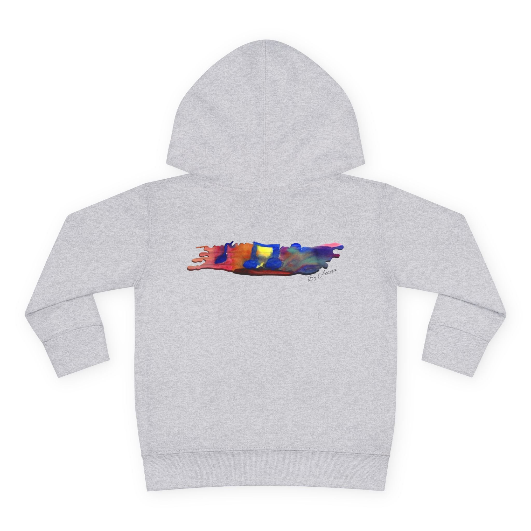 Toddler Hoodie "Music Is Life" — Colorful Brushstroke Kids Pullover