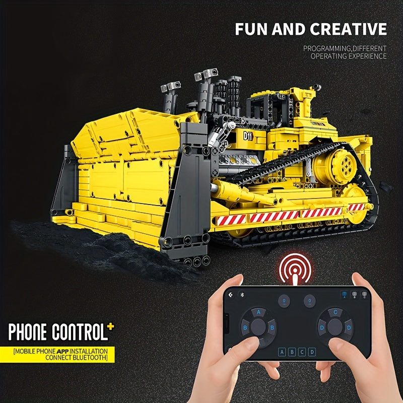 Reobrix 1988pcs Busy Construction Vehicle Blocks, Engineering Vehicle Building Block Assembly Model DIY Puzzle Assembling Building Blocks, Cool And Fun Vehicle Building Block Model Toys