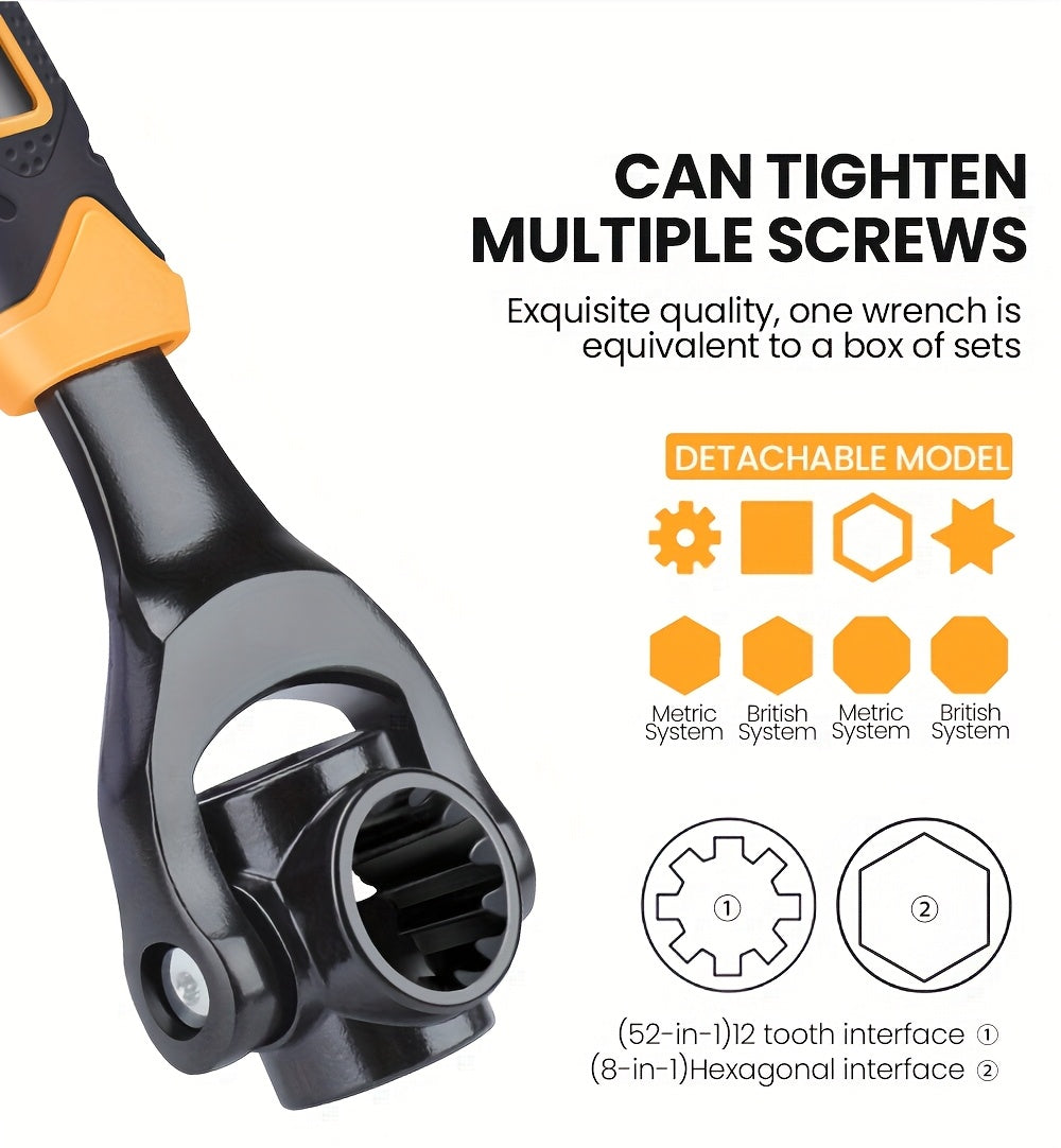 AIRAJ Multi-functional Socket Wrench Head 360 Degree Rotation Automatic Locking Hardness High Torquee Repa