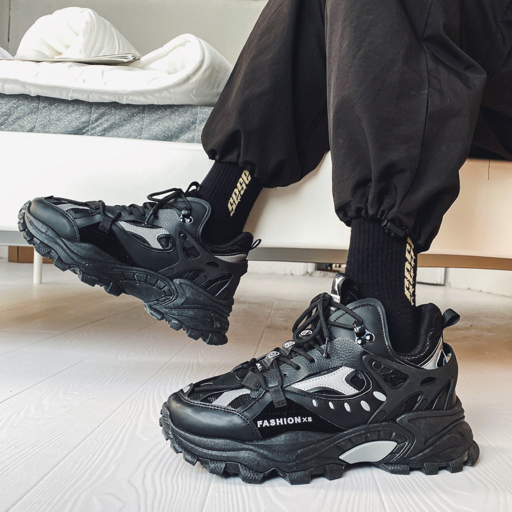 [1 Pair Men'S Cloud Pattern Sneakers] Round Toe Lace-Up  Athletic Sneakers, Sports , Breathable Fabric