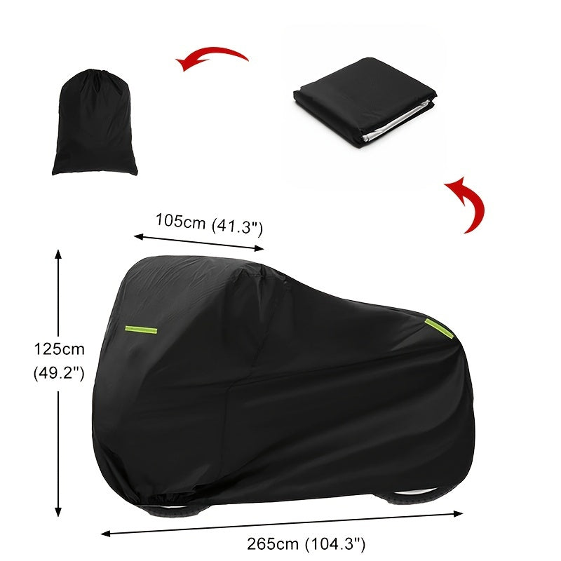 210Doxford Motorcycle Cover All Season, Universal Weather Durable Quality Waterproof Sun Outdoor Protection Scooter Shelter Tear Proof Night Reflective