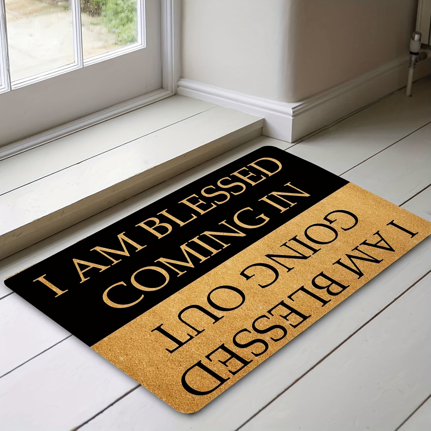 Welcome Doormat with Anti-Slip Rubber Back (23.6 X 15.7 inch) -  Prank Gift Home Decor Area Rugs for The Entrance Way Indoor Mats -  Funny & Inspirational Design - For Homeowners & Guests - Perfect Gift for Housewarming