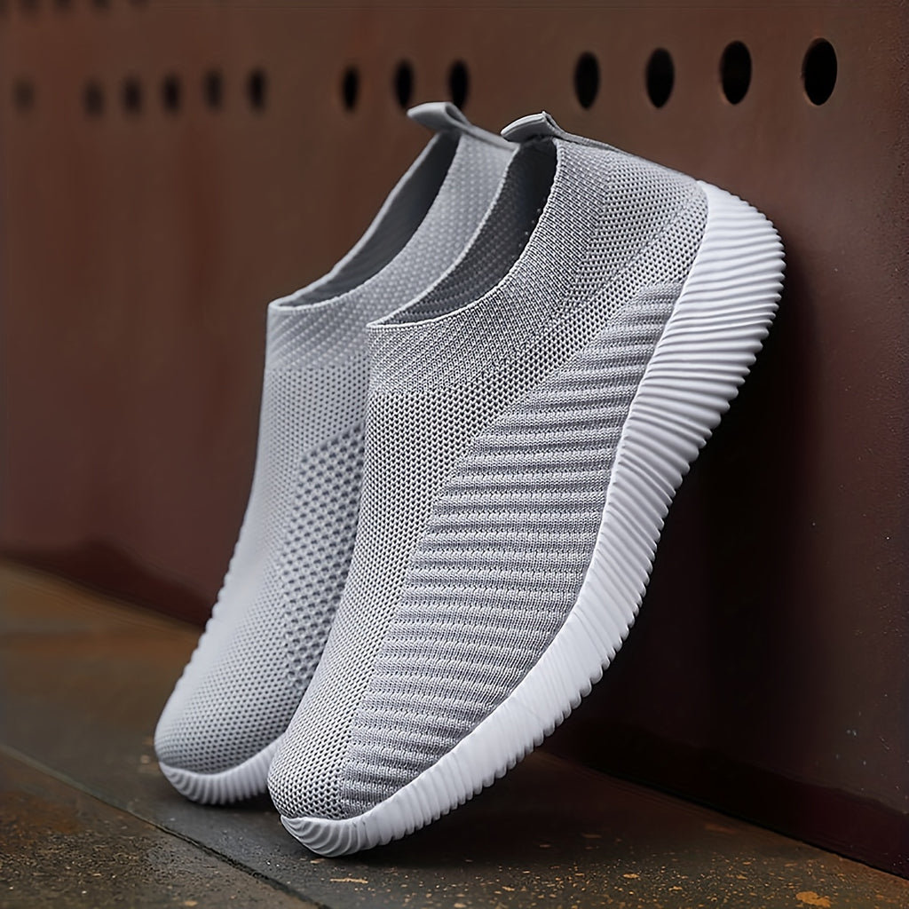 [Slipon Footwear] Women's Lightweight Slip-On Sneakers, Breathable Fabric Upper, EVA Sole, Comfort Insole, Solid Color, Low Top Design for Summer Casual Sports Shoes