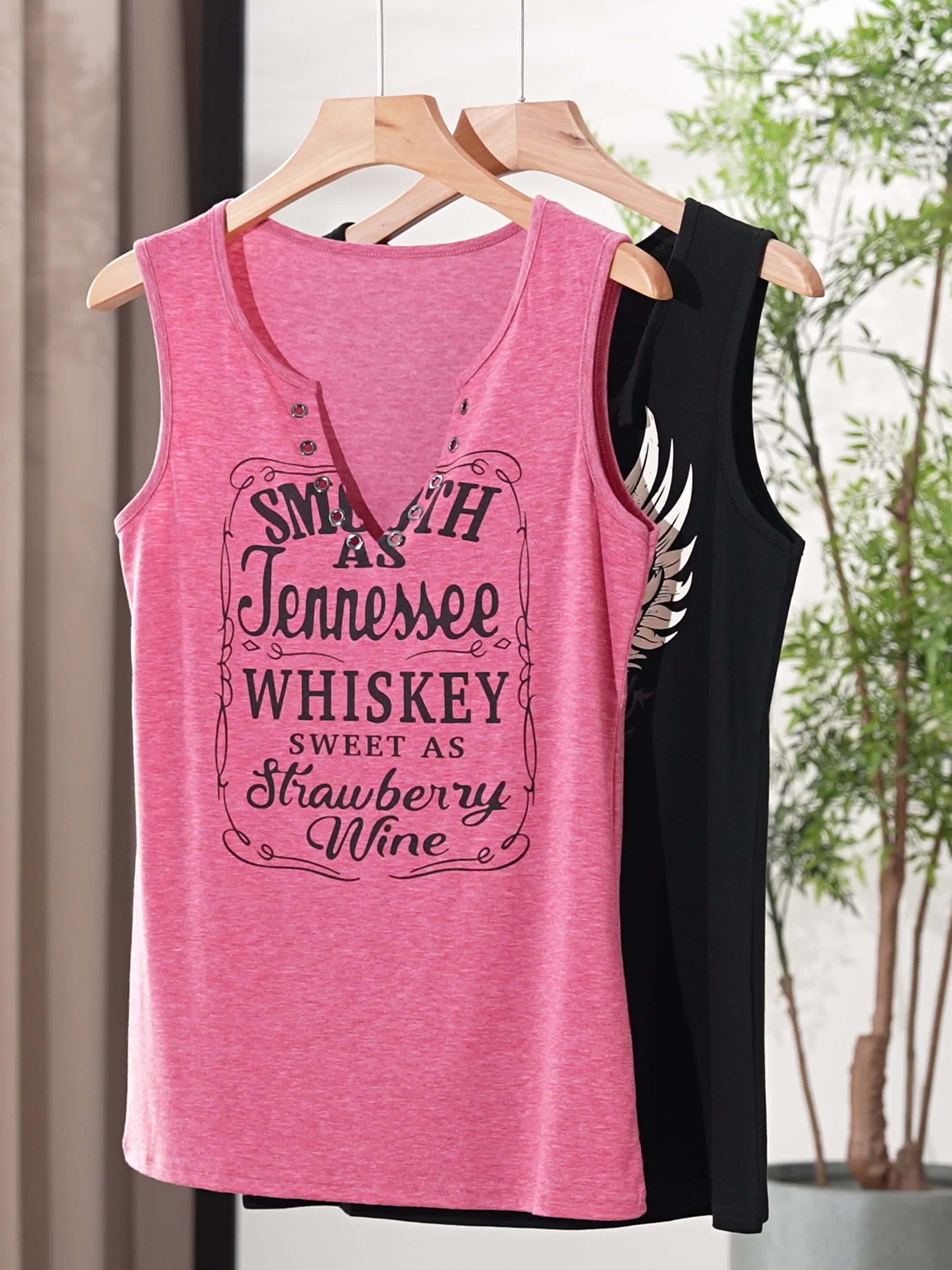 [Country Music Tank Top] Soft Pink Women's Tank Top | Smooth As Tennessee Whiskey Sweet As Strawberry Wine