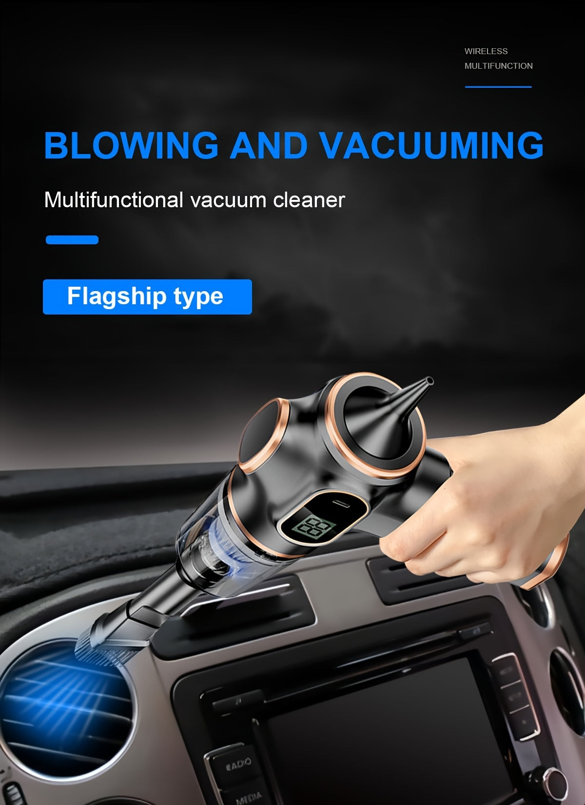 4000mAh High-Power Portable Vacuum Cleaner -USB Rechargeable,
