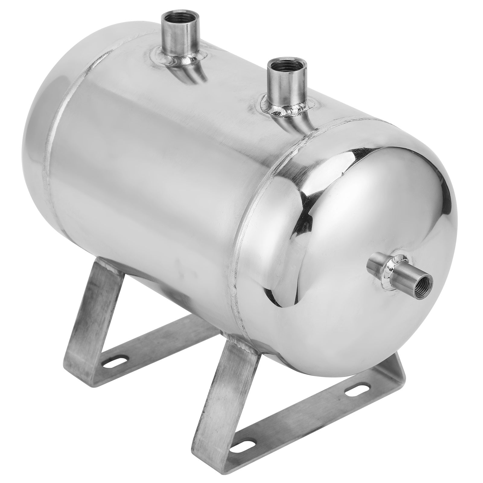 High-Pressure 1.32gal Stainless Steel Gas Storage Tank with 4-Port Air Reservoir, Durable for Industrial & Automotive Use - 1/4NPT