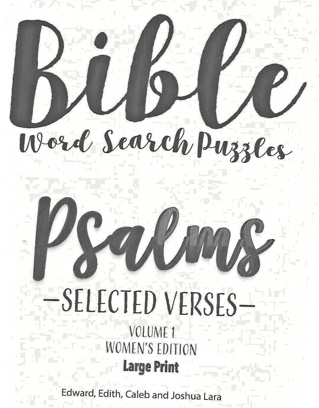 BIBLE WORD SEARCH PUZZLES VOLUME 1 WOMEN'S EDITION                          B-18