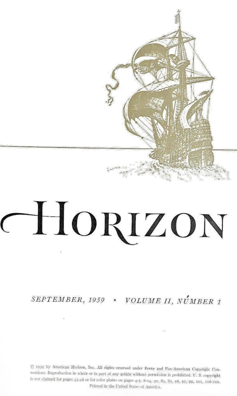 3-HORIZON MAGAZINES H/C 1959 (See Sellers Description)  VG to Like New    B-23