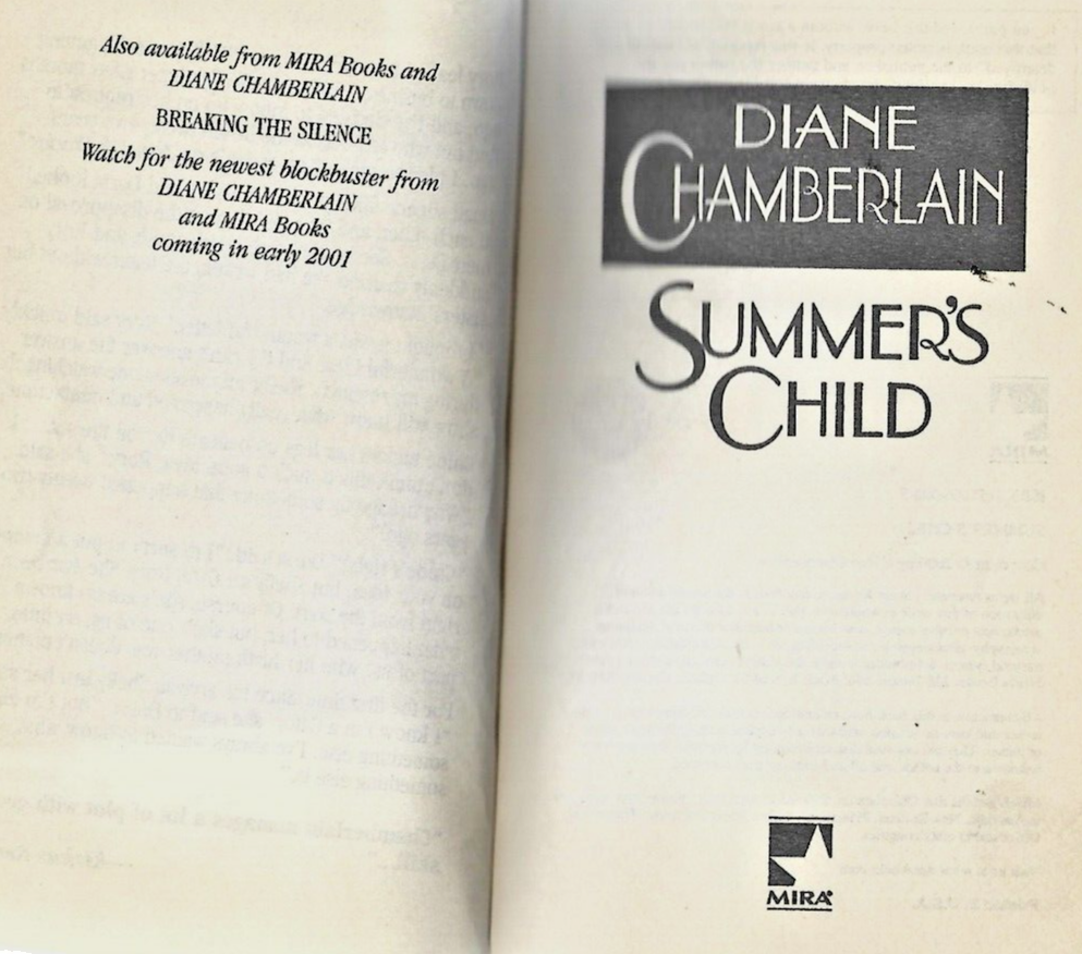 Summer's Child by Diane Chamberlain (1999, Mass Market)                      B-2