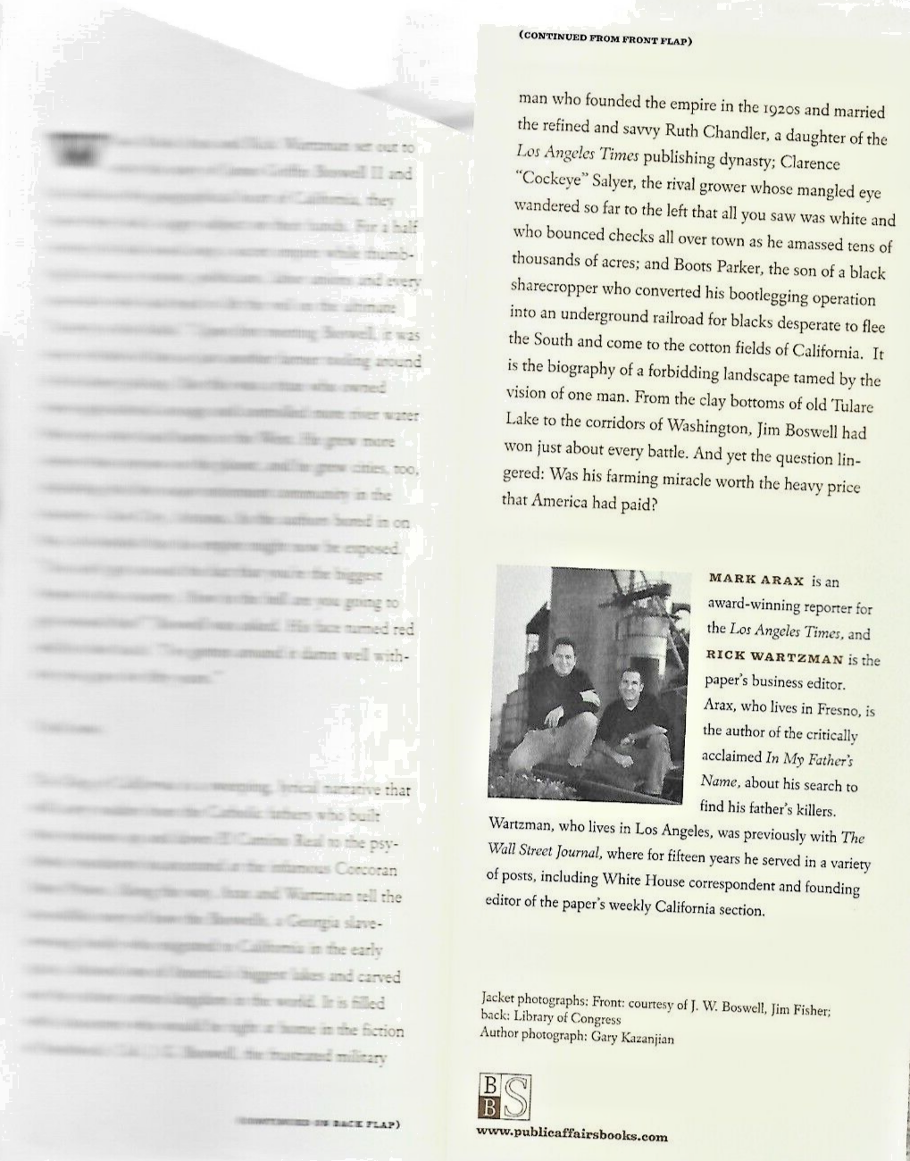 The King of California 2003 HC by M.Arax & R.Wartzman              "VG" B-27